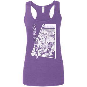 Pop Art Vintage Comics Lichtenstein Style - Popaganda 06 B&W Tee&Tank Lady Pimamour