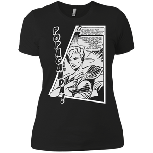 Pop Art Vintage Comics Lichtenstein Style - Popaganda 06 B&W Tee&Tank Lady Pimamour