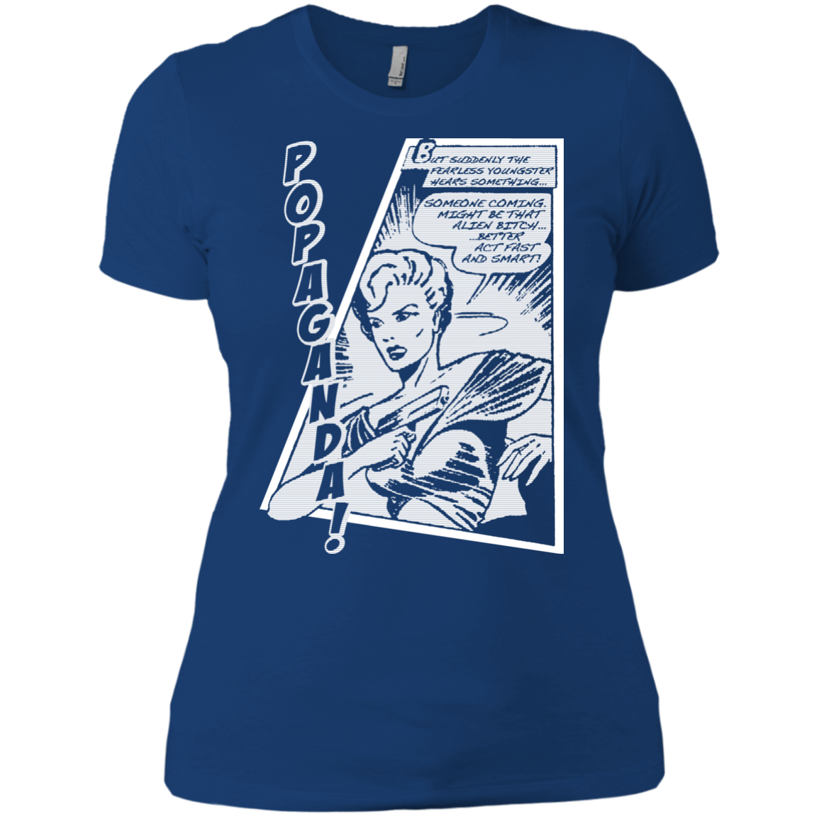 Pop Art Vintage Comics Lichtenstein Style - Popaganda 06 B&W Tee&Tank Lady Pimamour