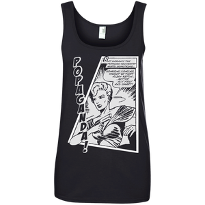 Pop Art Vintage Comics Lichtenstein Style - Popaganda 06 B&W Tee&Tank Lady Pimamour