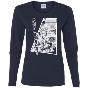 Pop Art Vintage Comics Lichtenstein Style - Popaganda 06 B&W Tee&Tank Lady Pimamour