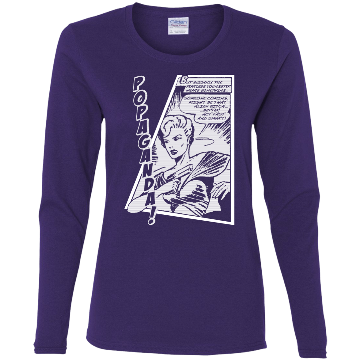 Pop Art Vintage Comics Lichtenstein Style - Popaganda 06 B&W Tee&Tank Lady Pimamour