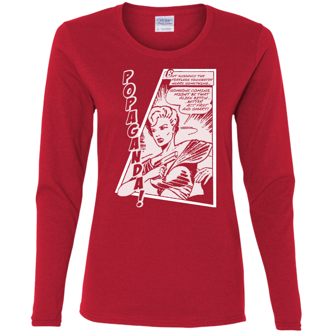 Pop Art Vintage Comics Lichtenstein Style - Popaganda 06 B&W Tee&Tank Lady Pimamour