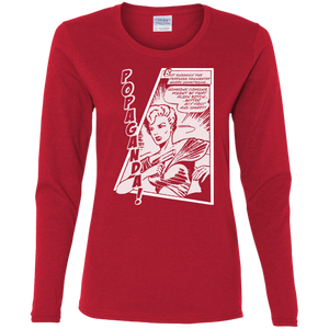 Pop Art Vintage Comics Lichtenstein Style - Popaganda 06 B&W Tee&Tank Lady Pimamour