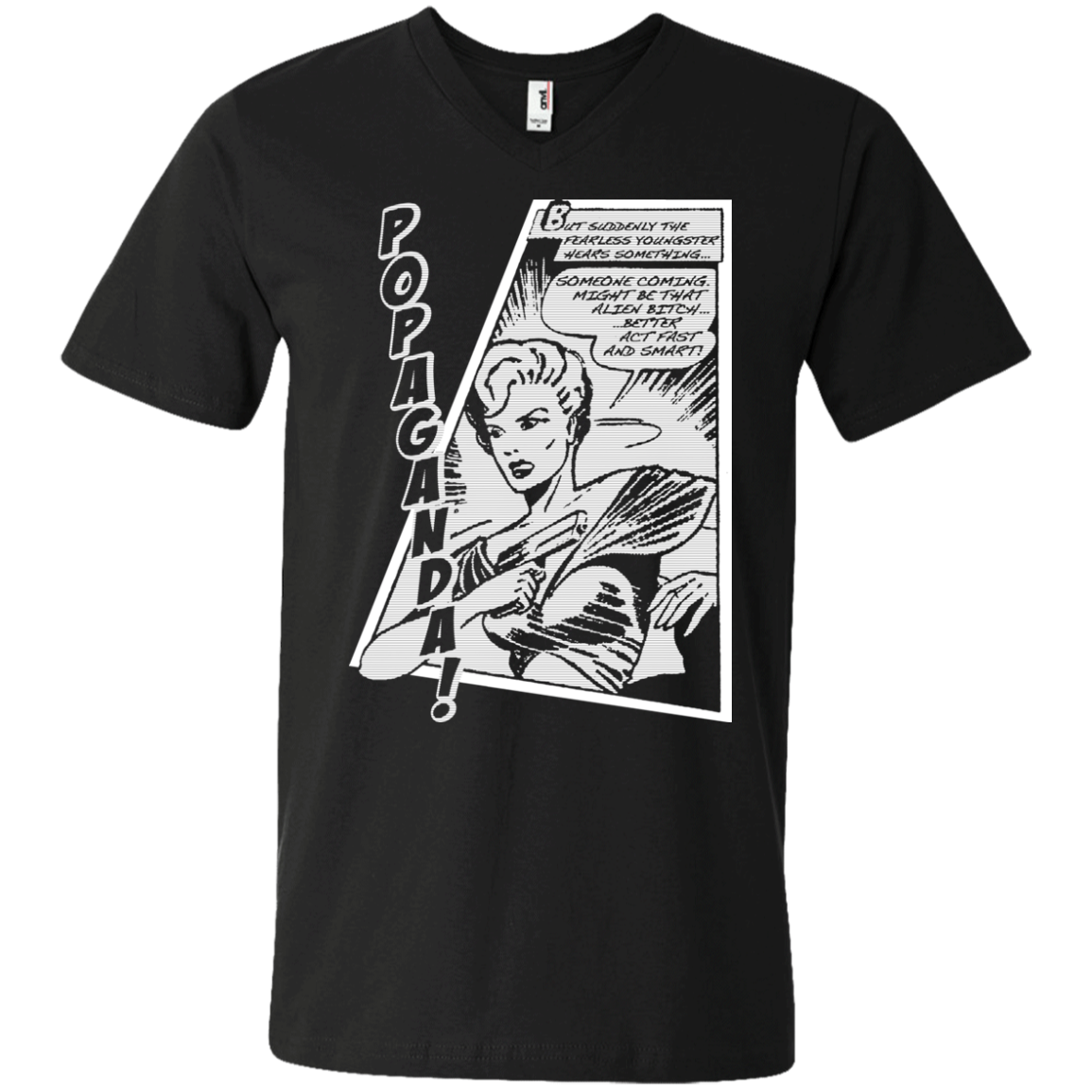 Pop Art Vintage Comics Lichtenstein Style - Popaganda 06 B&W Tee&Tank Men/Unisex Pimamour