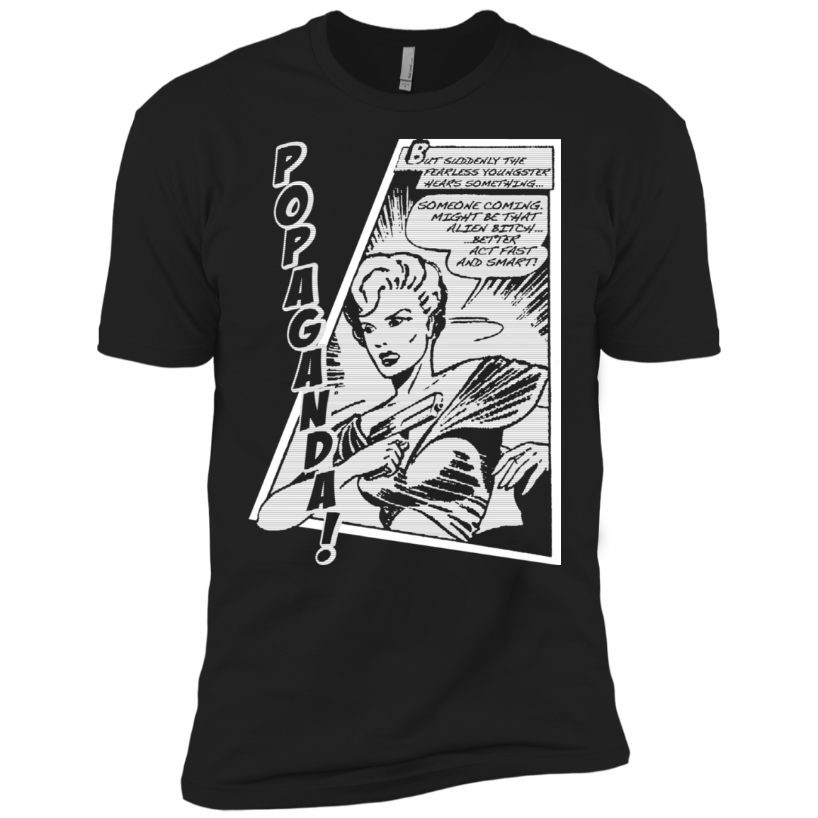 Pop Art Vintage Comics Lichtenstein Style - Popaganda 06 B&W Tee&Tank Men/Unisex Pimamour