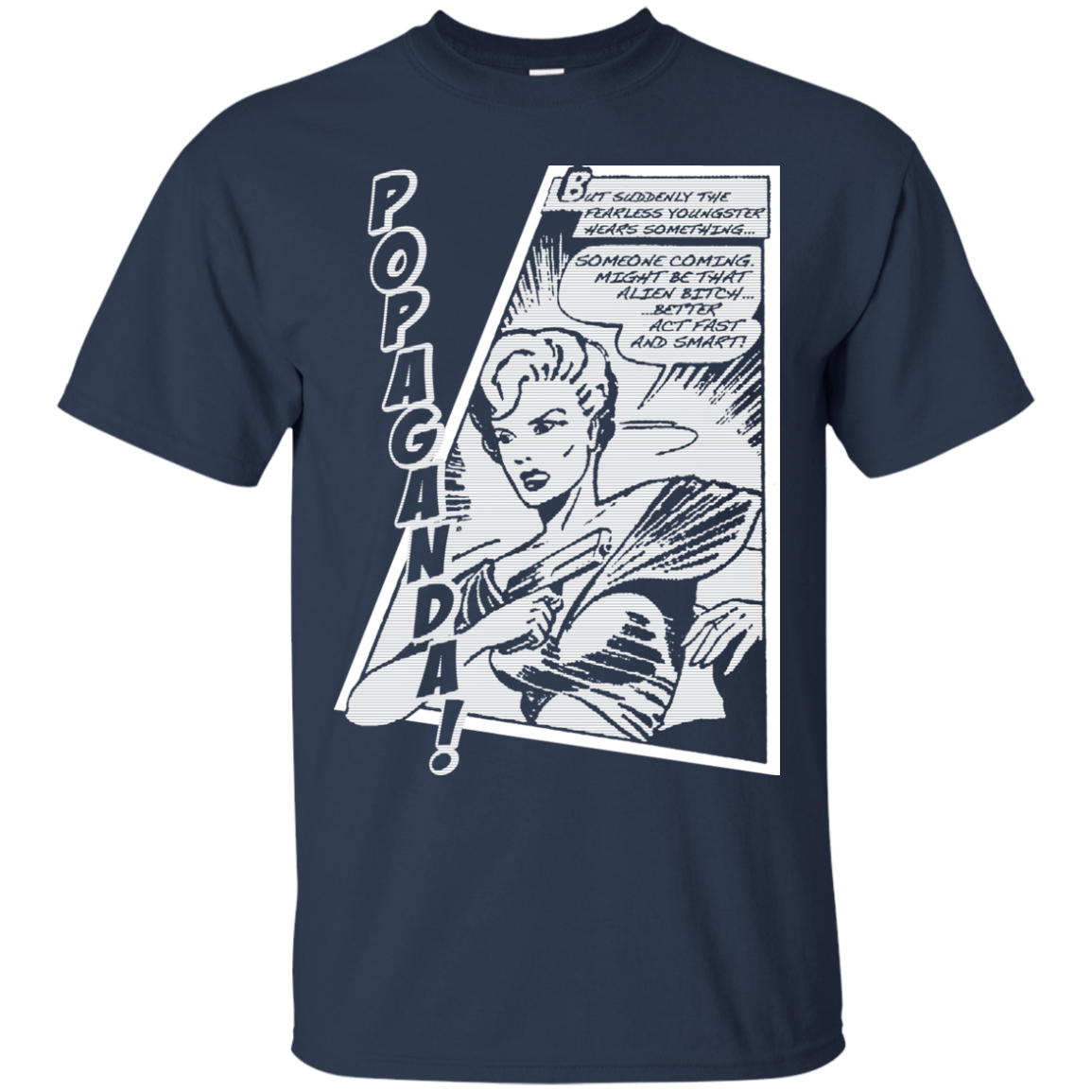 Pop Art Vintage Comics Lichtenstein Style - Popaganda 06 B&W Tee&Tank Men/Unisex Pimamour
