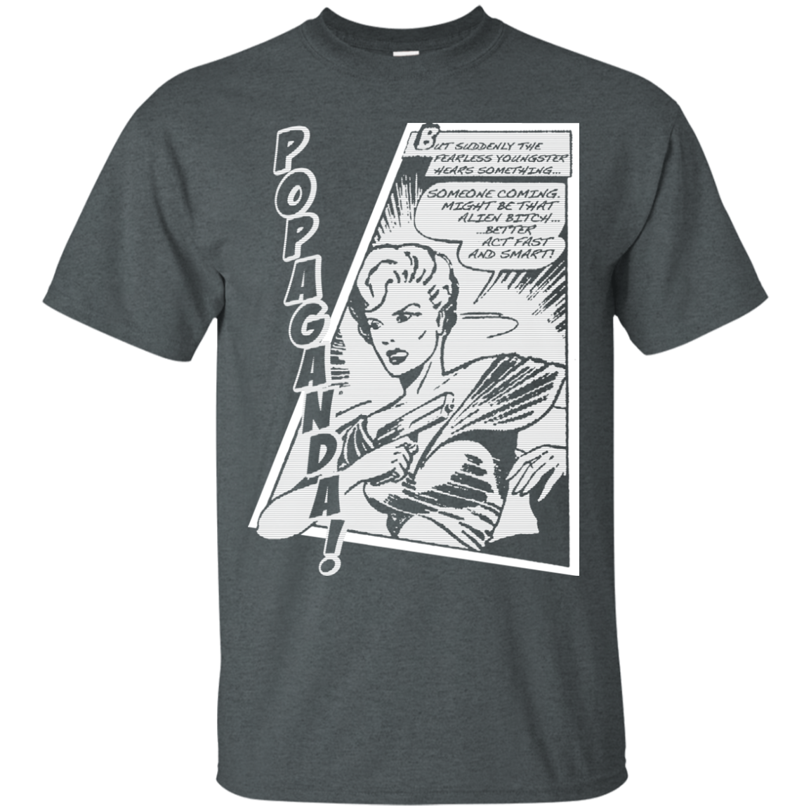 Pop Art Vintage Comics Lichtenstein Style - Popaganda 06 B&W Tee&Tank Men/Unisex Pimamour