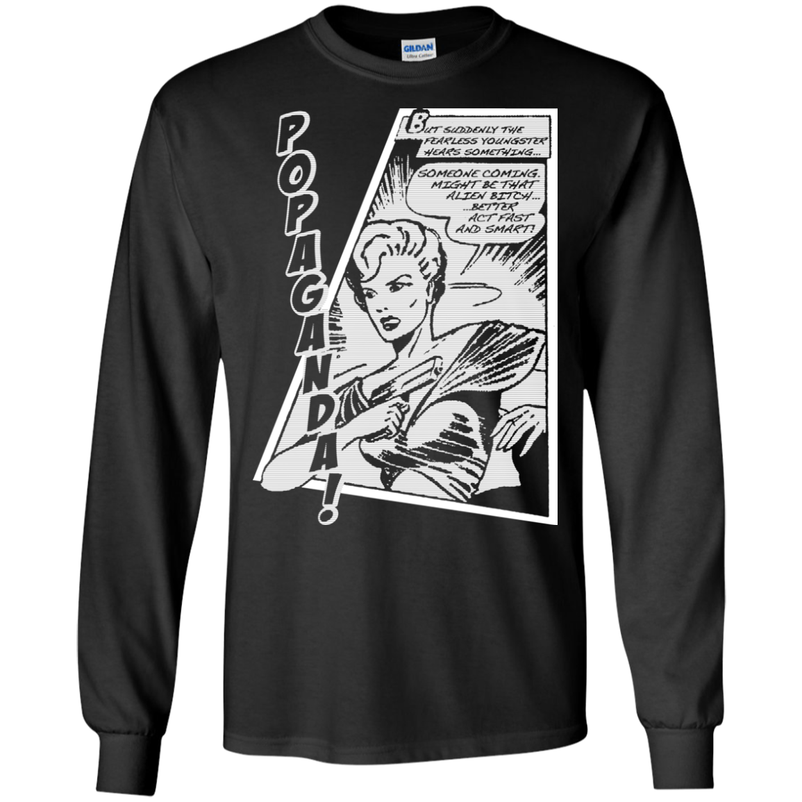 Pop Art Vintage Comics Lichtenstein Style - Popaganda 06 B&W Tee&Tank Men/Unisex Pimamour