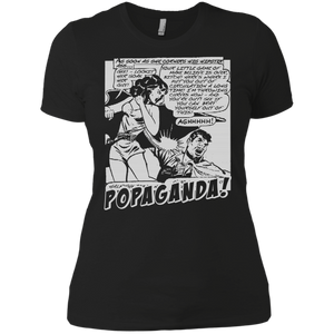 Pop Art Vintage Comics Lichtenstein Style - Popaganda 07 B&W Tee&Tank Lady Pimamour