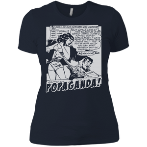 Pop Art Vintage Comics Lichtenstein Style - Popaganda 07 B&W Tee&Tank Lady Pimamour