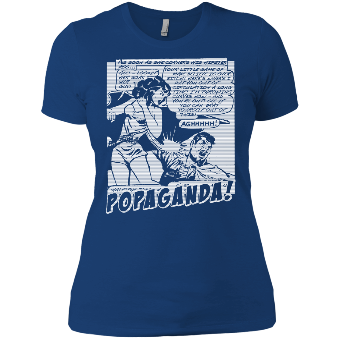 Pop Art Vintage Comics Lichtenstein Style - Popaganda 07 B&W Tee&Tank Lady Pimamour