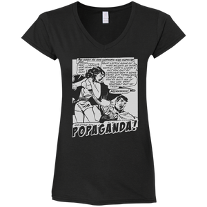 Pop Art Vintage Comics Lichtenstein Style - Popaganda 07 B&W Tee&Tank Lady Pimamour