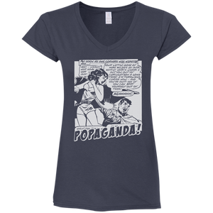 Pop Art Vintage Comics Lichtenstein Style - Popaganda 07 B&W Tee&Tank Lady Pimamour