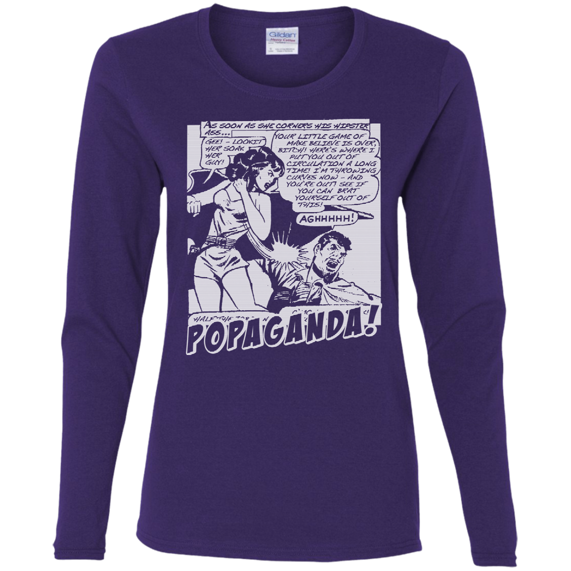 Pop Art Vintage Comics Lichtenstein Style - Popaganda 07 B&W Tee&Tank Lady Pimamour
