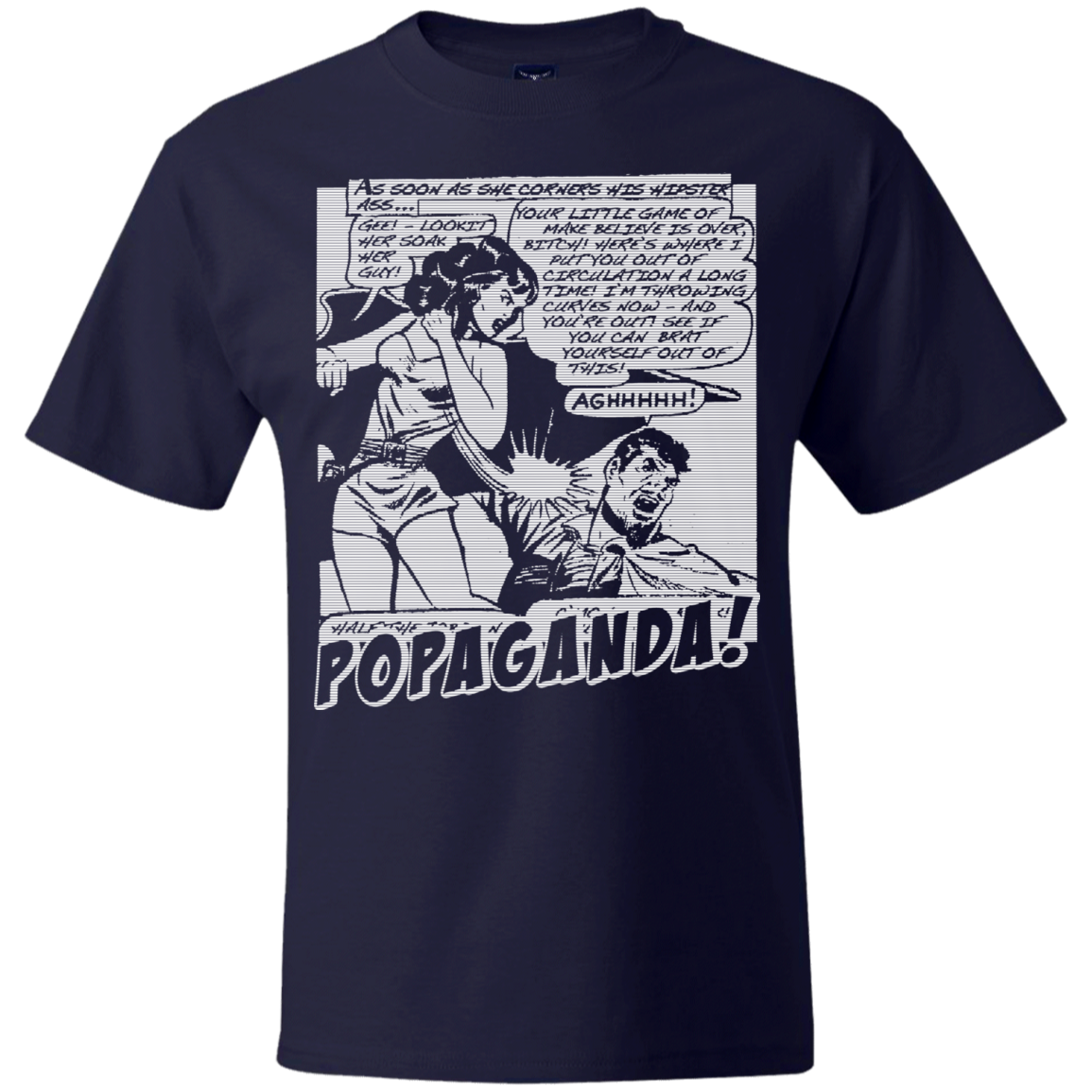 Pop Art Vintage Comics Lichtenstein Style - Popaganda 07 B&W Tee&Tank Men/Unisex Pimamour
