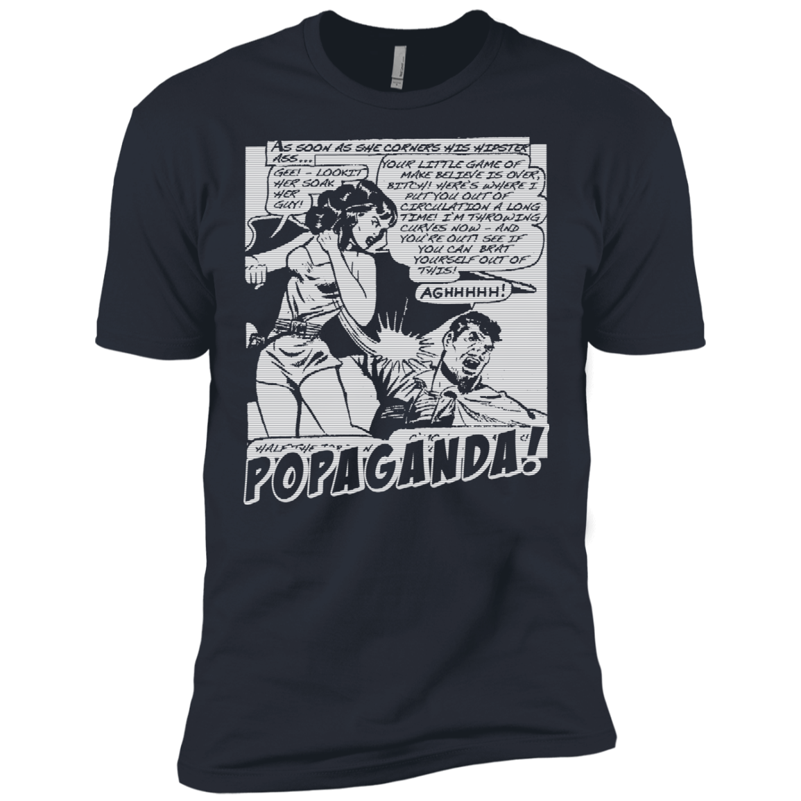 Pop Art Vintage Comics Lichtenstein Style - Popaganda 07 B&W Tee&Tank Men/Unisex Pimamour