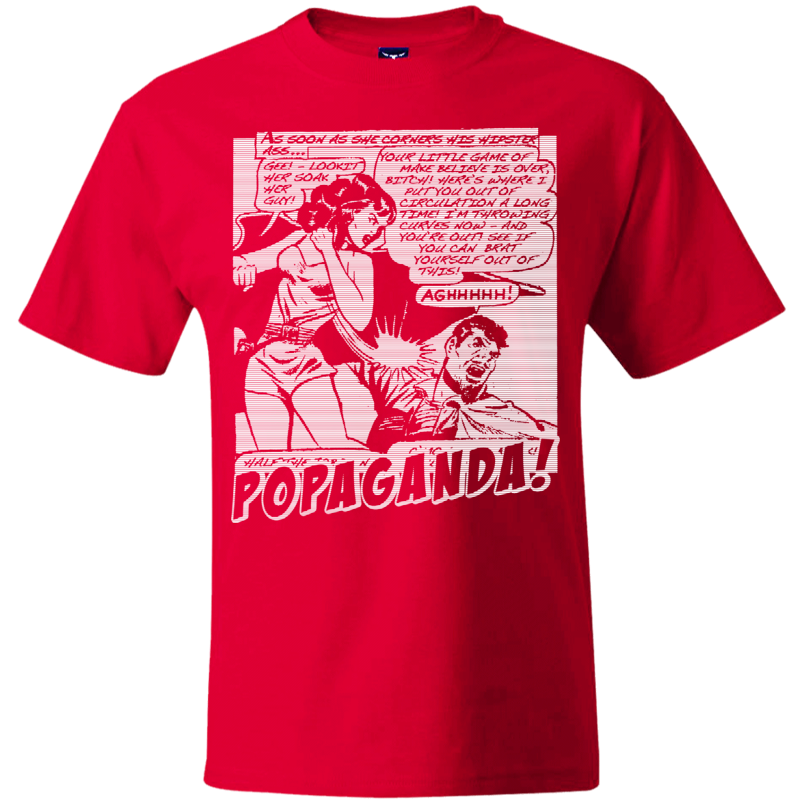 Pop Art Vintage Comics Lichtenstein Style - Popaganda 07 B&W Tee&Tank Men/Unisex Pimamour