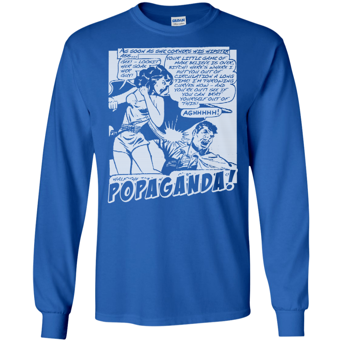 Pop Art Vintage Comics Lichtenstein Style - Popaganda 07 B&W Tee&Tank Men/Unisex Pimamour