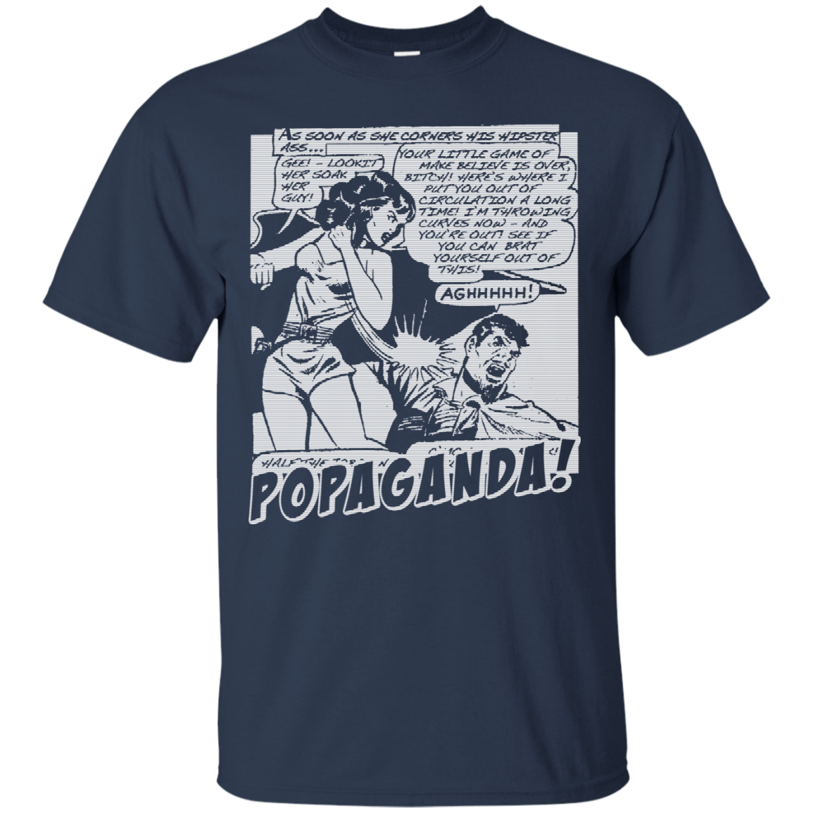 Pop Art Vintage Comics Lichtenstein Style - Popaganda 07 B&W Tee&Tank Men/Unisex Pimamour