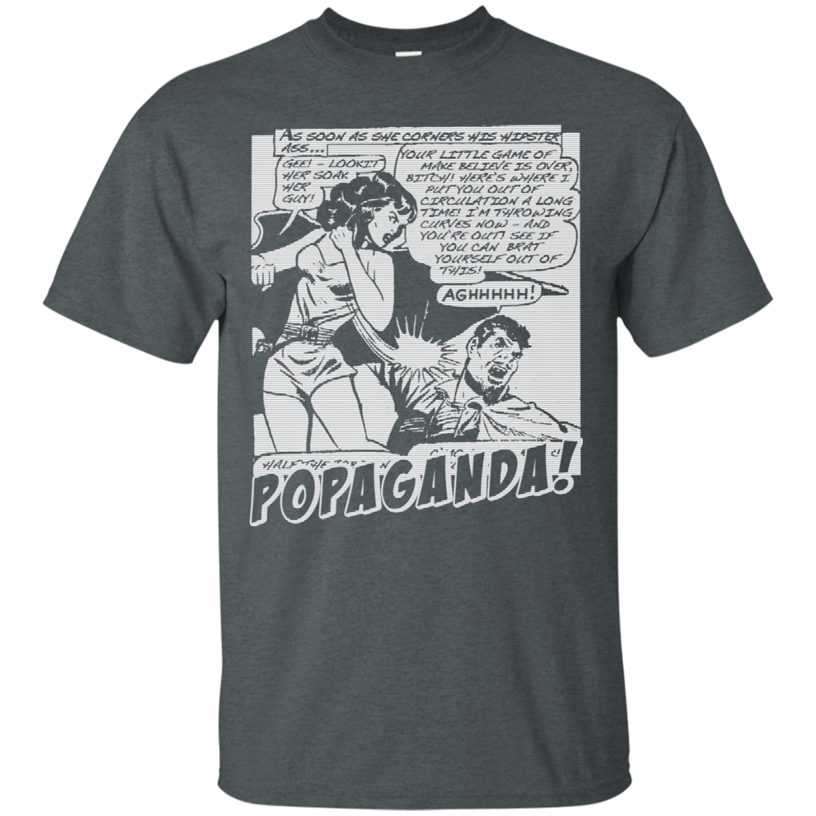 Pop Art Vintage Comics Lichtenstein Style - Popaganda 07 B&W Tee&Tank Men/Unisex Pimamour