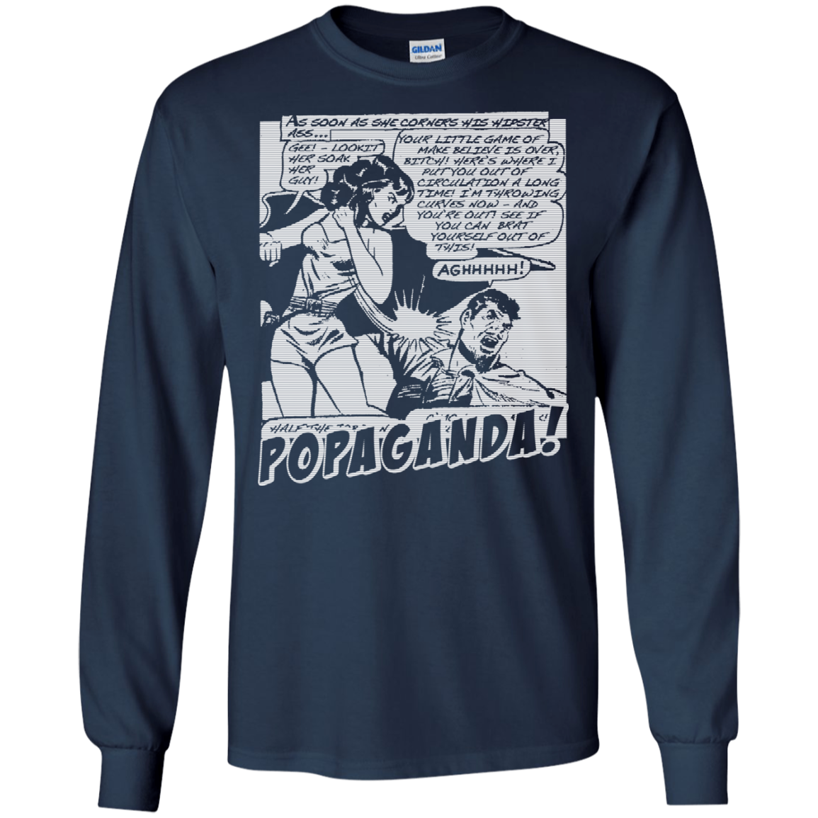 Pop Art Vintage Comics Lichtenstein Style - Popaganda 07 B&W Tee&Tank Men/Unisex Pimamour