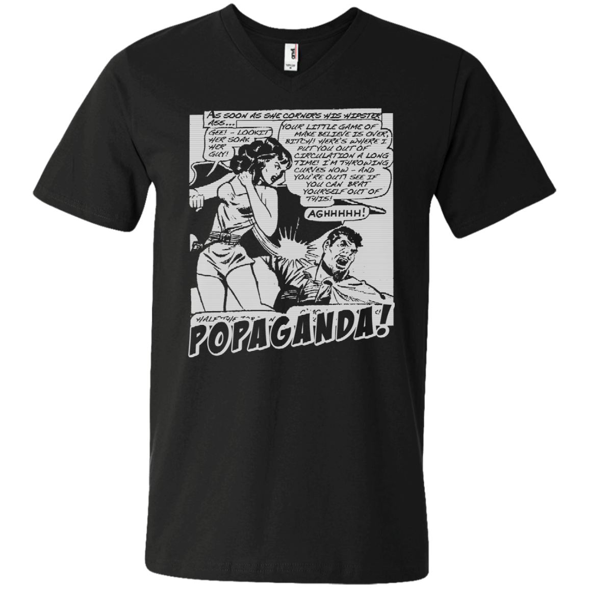 Pop Art Vintage Comics Lichtenstein Style - Popaganda 07 B&W Tee&Tank Men/Unisex Pimamour