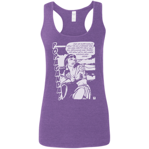 Pop Art Vintage Comics Lichtenstein Style - Popaganda 08 B&W Tee&Tank Lady Pimamour