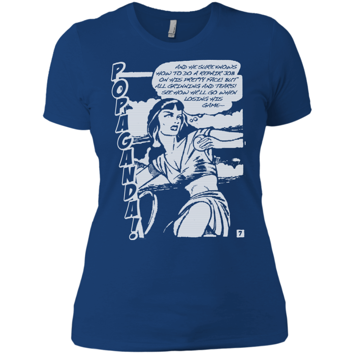 Pop Art Vintage Comics Lichtenstein Style - Popaganda 08 B&W Tee&Tank Lady Pimamour