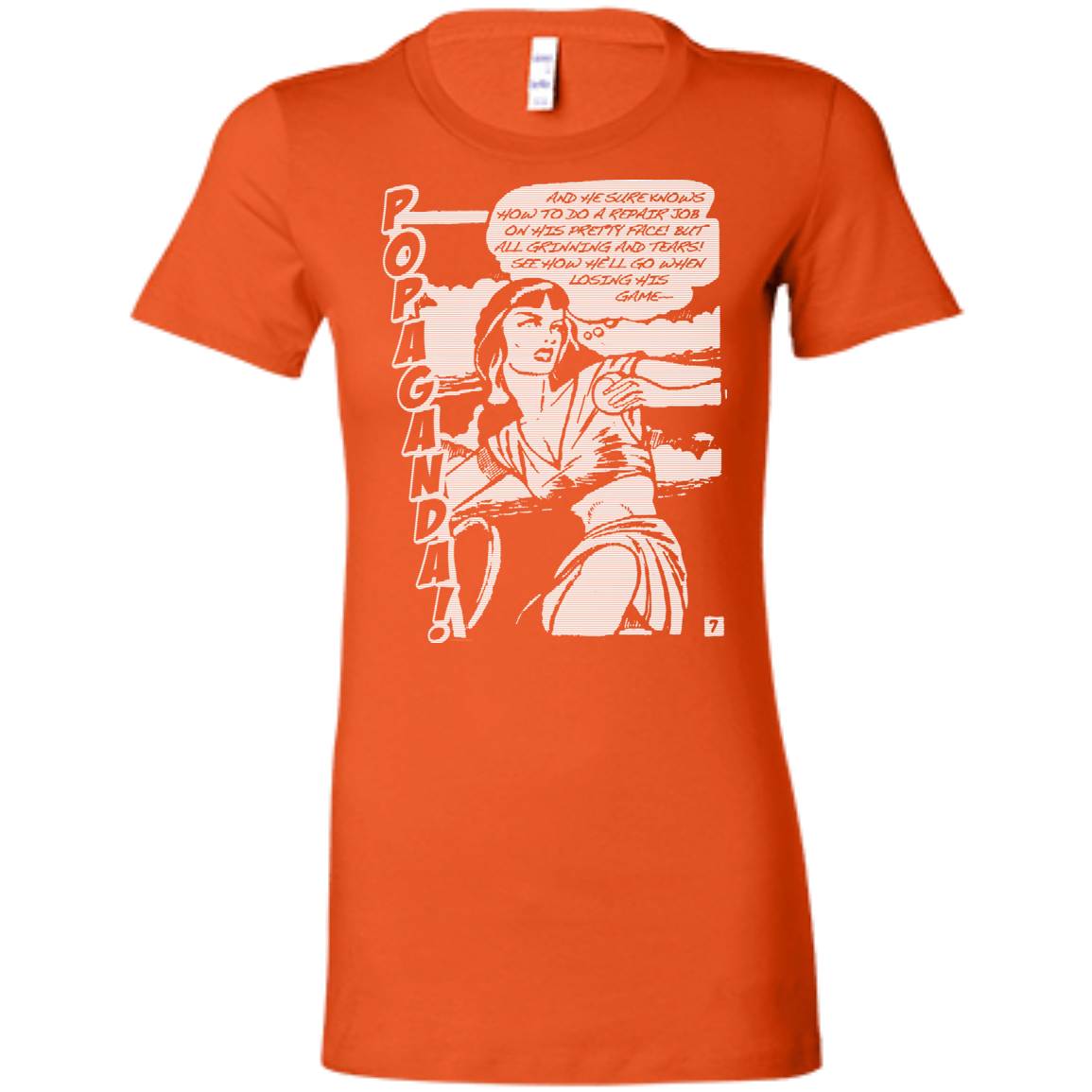 Pop Art Vintage Comics Lichtenstein Style - Popaganda 08 B&W Tee&Tank Lady Pimamour