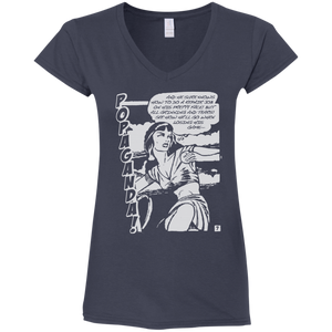 Pop Art Vintage Comics Lichtenstein Style - Popaganda 08 B&W Tee&Tank Lady Pimamour