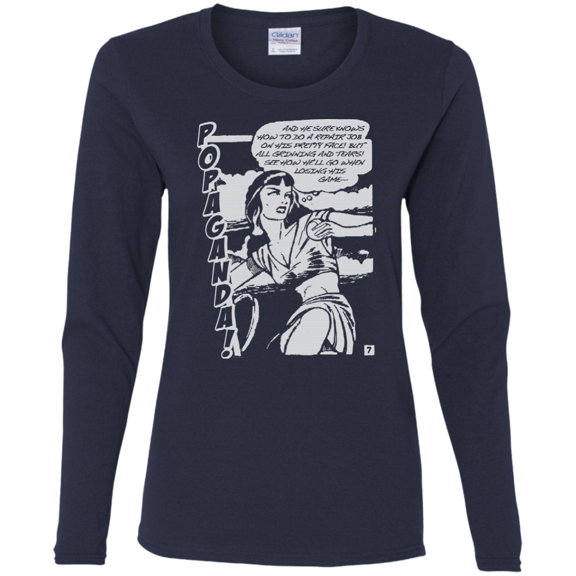 Pop Art Vintage Comics Lichtenstein Style - Popaganda 08 B&W Tee&Tank Lady Pimamour