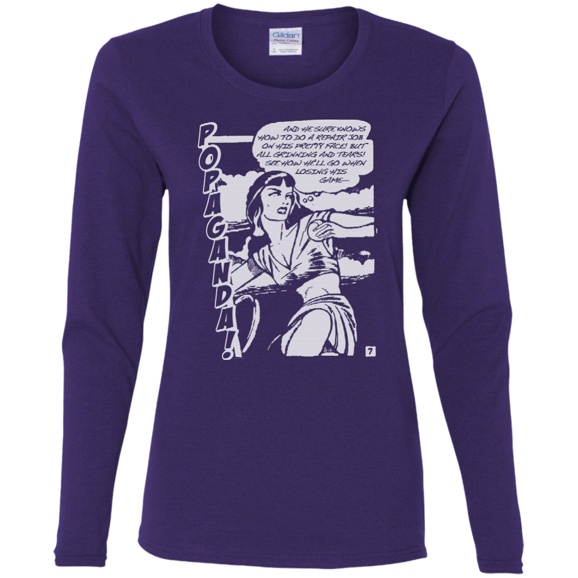 Pop Art Vintage Comics Lichtenstein Style - Popaganda 08 B&W Tee&Tank Lady Pimamour