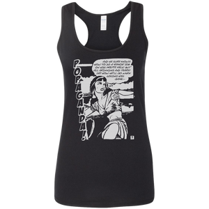 Pop Art Vintage Comics Lichtenstein Style - Popaganda 08 B&W Tee&Tank Lady Pimamour