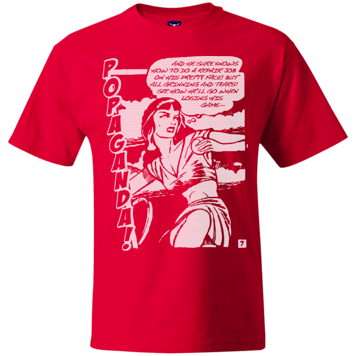 Pop Art Vintage Comics Lichtenstein Style - Popaganda 08 B&W Tee&Tank Men/Unisex Pimamour