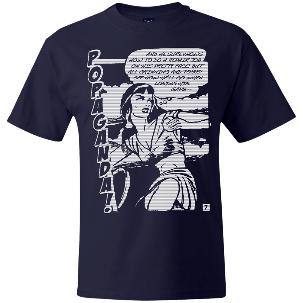 Pop Art Vintage Comics Lichtenstein Style - Popaganda 08 B&W Tee&Tank Men/Unisex Pimamour