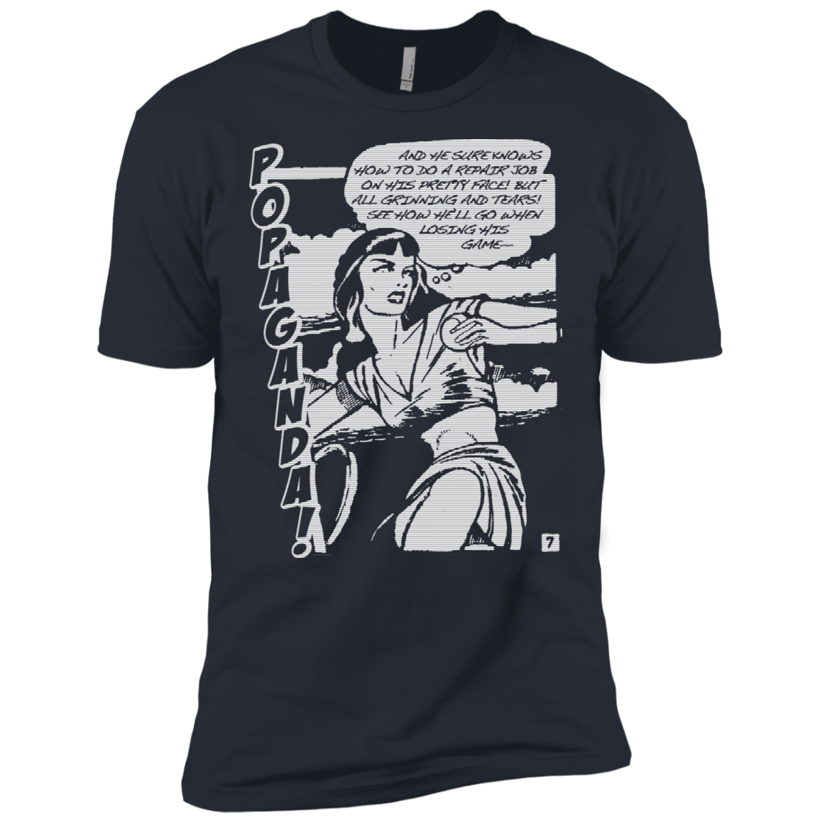Pop Art Vintage Comics Lichtenstein Style - Popaganda 08 B&W Tee&Tank Men/Unisex Pimamour
