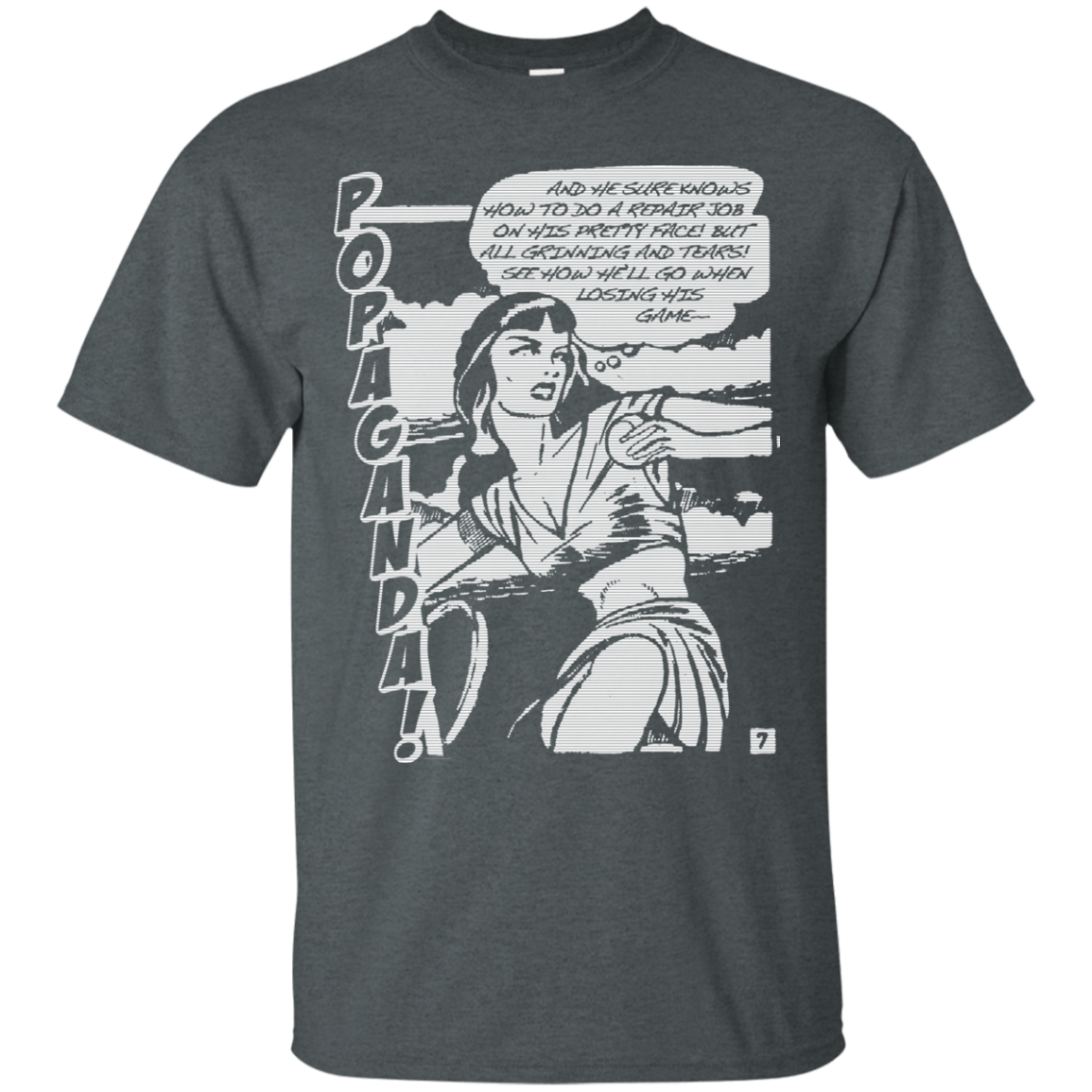 Pop Art Vintage Comics Lichtenstein Style - Popaganda 08 B&W Tee&Tank Men/Unisex Pimamour
