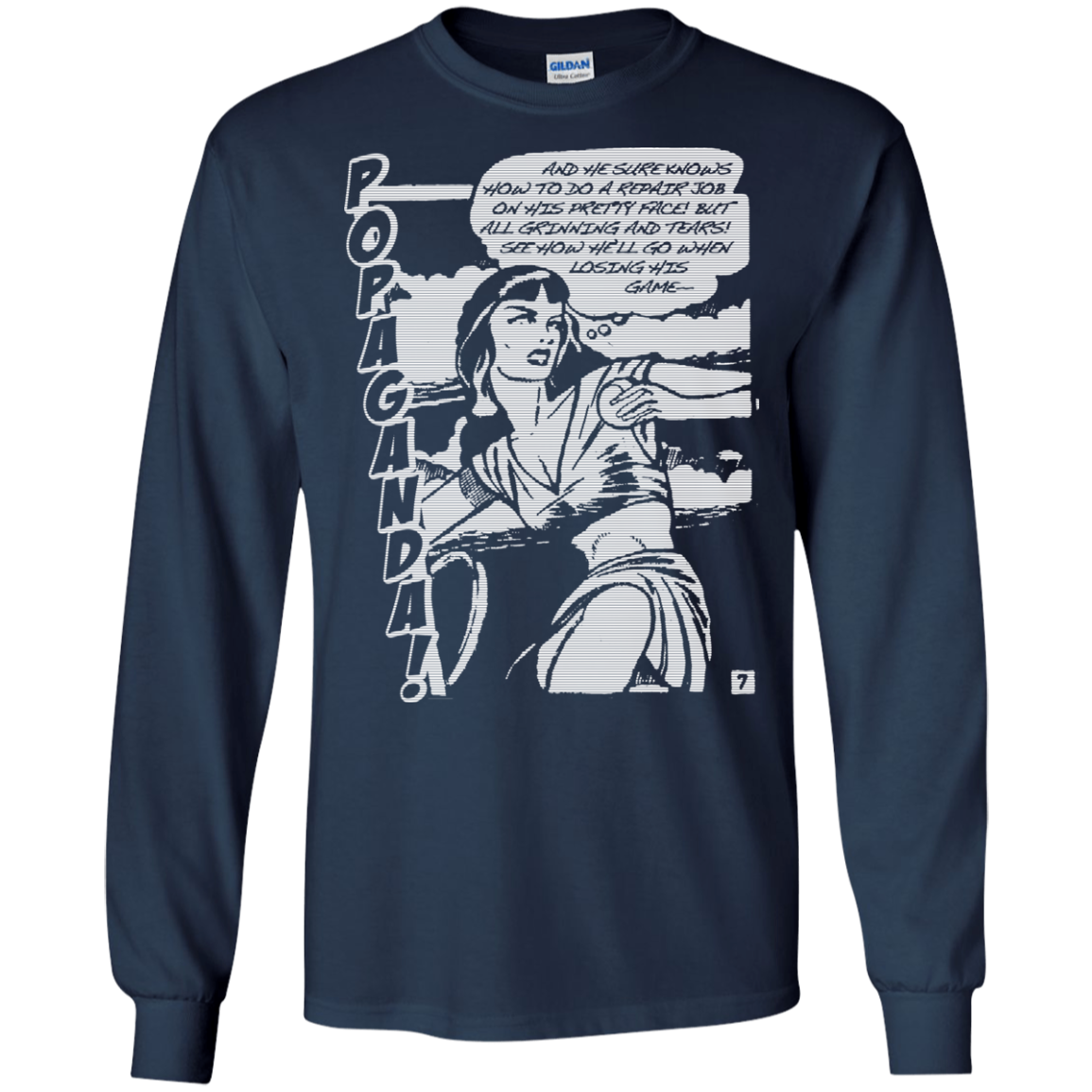 Pop Art Vintage Comics Lichtenstein Style - Popaganda 08 B&W Tee&Tank Men/Unisex Pimamour