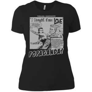 Pop Art Vintage Comics Lichtenstein Style - Popaganda 09 B&W Tee&Tank Lady Pimamour