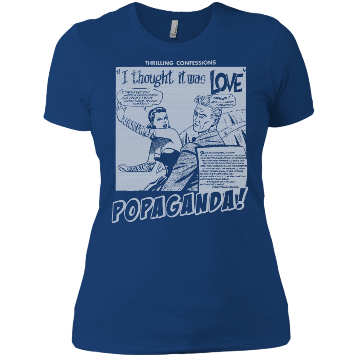 Pop Art Vintage Comics Lichtenstein Style - Popaganda 09 B&W Tee&Tank Lady Pimamour