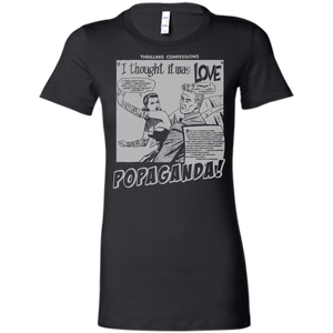 Pop Art Vintage Comics Lichtenstein Style - Popaganda 09 B&W Tee&Tank Lady Pimamour