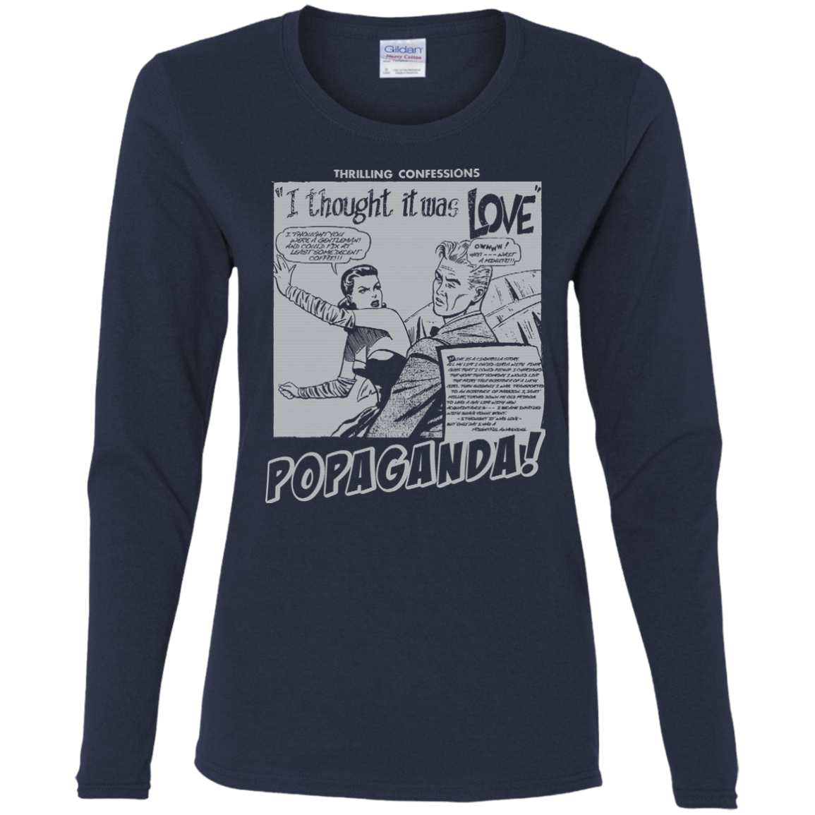 Pop Art Vintage Comics Lichtenstein Style - Popaganda 09 B&W Tee&Tank Lady Pimamour