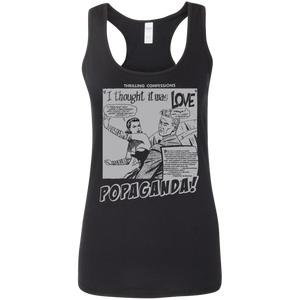 Pop Art Vintage Comics Lichtenstein Style - Popaganda 09 B&W Tee&Tank Lady Pimamour