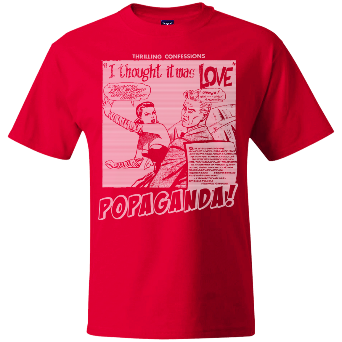 Pop Art Vintage Comics Lichtenstein Style - Popaganda 09 B&W Tee&Tank Men/Unisex Pimamour