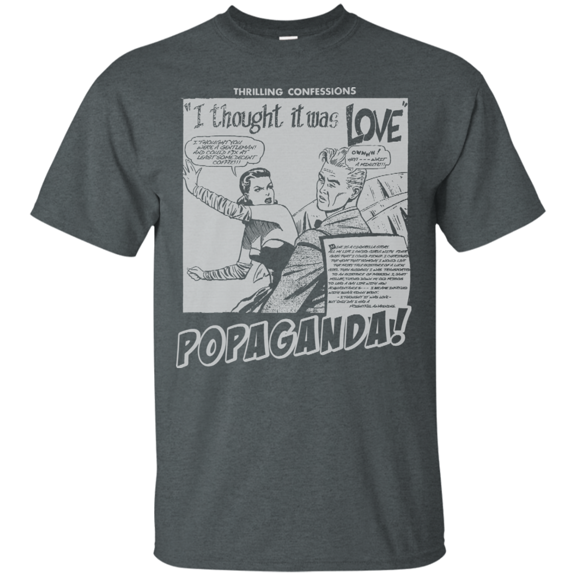 Pop Art Vintage Comics Lichtenstein Style - Popaganda 09 B&W Tee&Tank Men/Unisex Pimamour