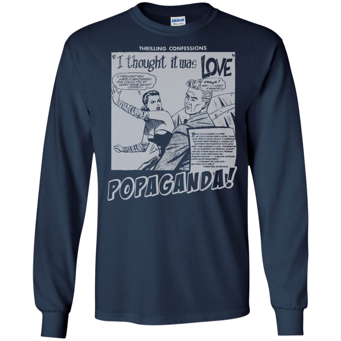 Pop Art Vintage Comics Lichtenstein Style - Popaganda 09 B&W Tee&Tank Men/Unisex Pimamour