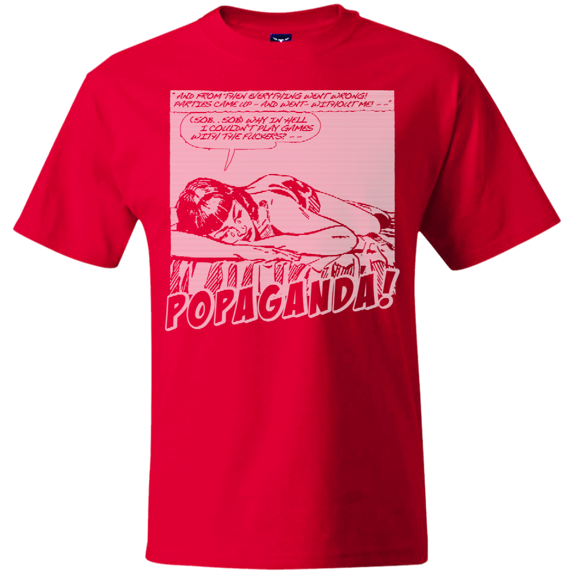 Pop Art Vintage Comics Lichtenstein Style - Popaganda 10 B&W Tee&Tank Men/Unisex Pimamour