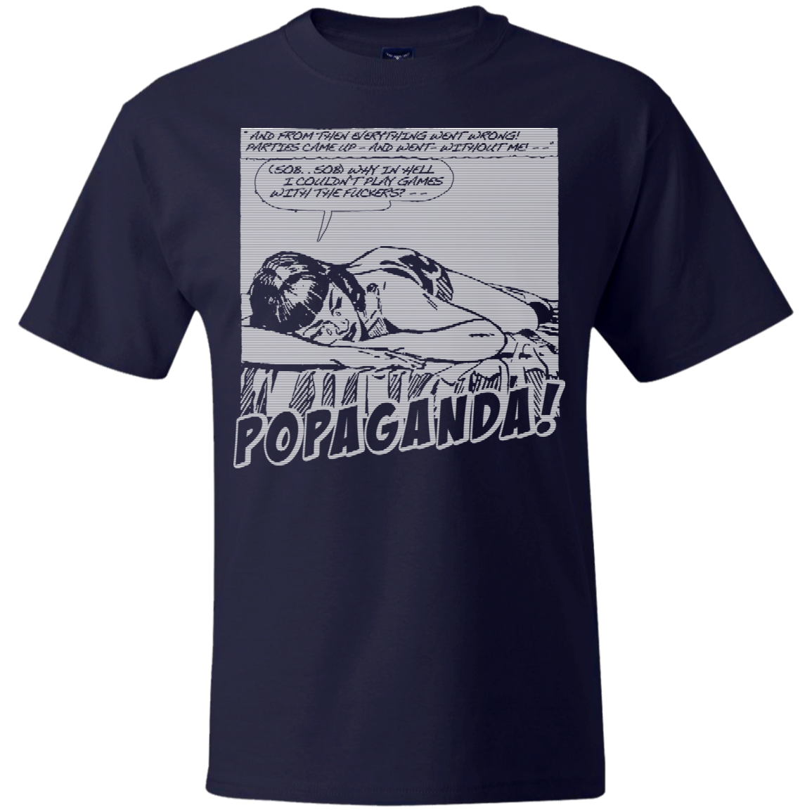 Pop Art Vintage Comics Lichtenstein Style - Popaganda 10 B&W Tee&Tank Men/Unisex Pimamour