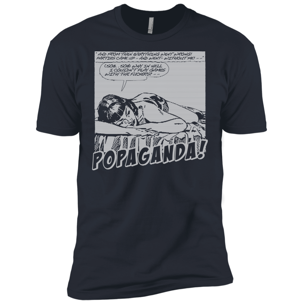 Pop Art Vintage Comics Lichtenstein Style - Popaganda 10 B&W Tee&Tank Men/Unisex Pimamour